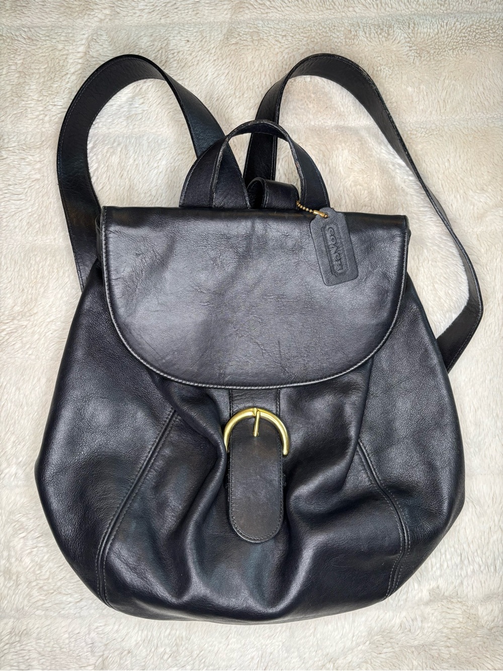 Vintage Coach 4134 Soho Back Sac Black Leather Backpack 90s Made in USA 1995